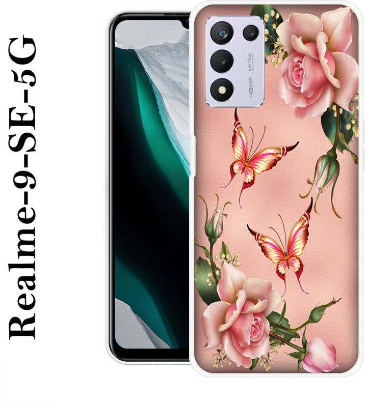 KLC Back Cover for Realme 9 SE 5G  (Pink, Green, Grip Case, Silicon)