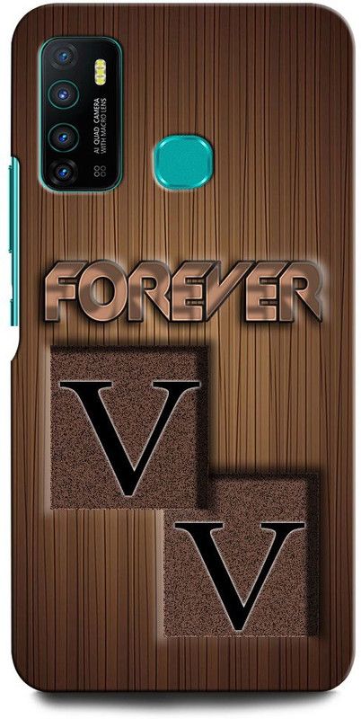 INTELLIZE Back Cover for Infinix Hot 9 VV, V LOVE, V LETTER, VV NAME  (Multicolor, Hard Case, Pack of: 1)