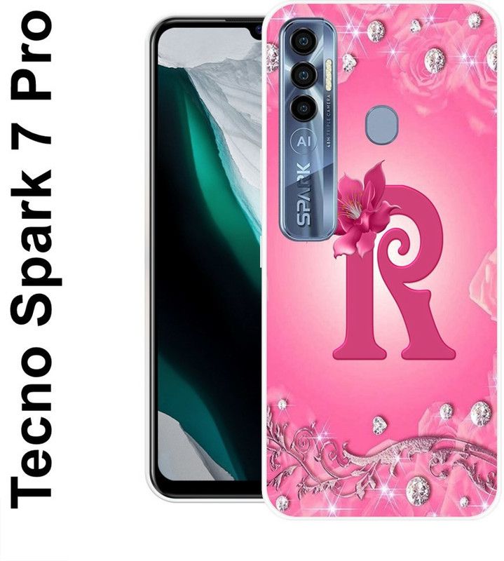 KLC Back Cover for Tecno Spark 7 Pro  (Pink, Silicon)