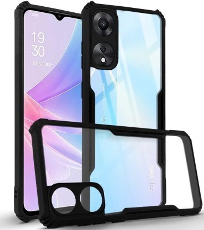 Kglking Back Cover for Oppo A78 5G  (Black, Dual Protection, Pack of: 1)