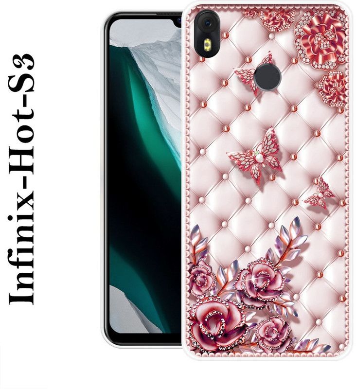 REALKING Back Cover for Infinix Hot S3  (Pink, Grip Case, Silicon)