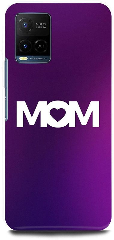 FIKORA Back Cover for Vivo Y21A, V2111, MOM, MAA, MOTHER, LOVE  (Purple, Hard Case, Pack of: 1)