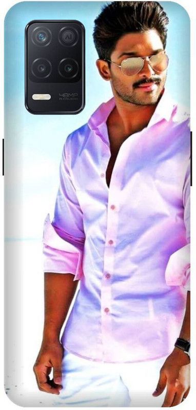 UMPRINT Back Cover for Realme 8/RMX3085 Allu Arjun Telugu Actor Printed Back Cover  (Multicolor, Hard Case, Pack of: 1)