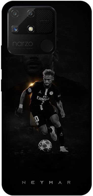 UMPRINT Back Cover for Realme Narzo 50A,RMX3430 Neymar Football Player Saint Germain Printed Back Cover  (Multicolor, Shock Proof, Pack of: 1)