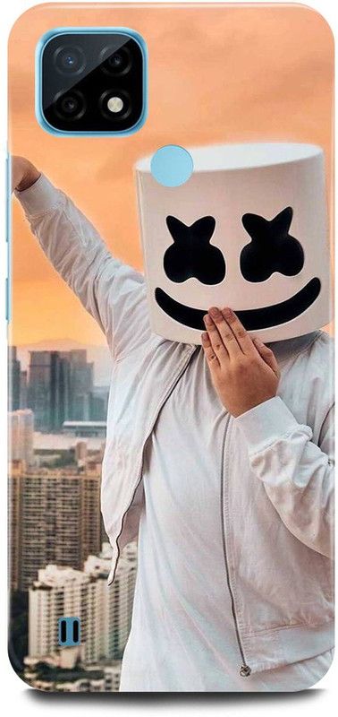 MP ARIES MOBILE COVER Back Cover for realme C21, RMX3201, MARSHMELLO DJ EDM MUSIC SMILEY DJ BOY DJ MARSHMELLOW  (Multicolor, Hard Case, Pack of: 1)