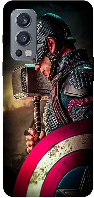 OLIWER Back Cover for One Plus Nord 2 5G Captain America PRINTED BACK COVER  (Multicolor, Hard Case, Pack of: 1)