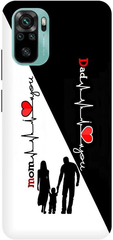 THESTONEWELL Back Cover for Redmi Note10s mom dad love mom dad heart beat back cover  (Multicolor, Shock Proof, Pack of: 1)