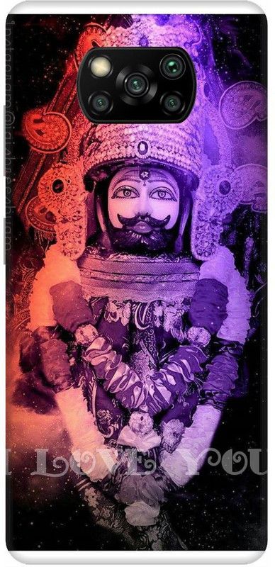 UMPRINT Back Cover for Poco X3/MZB9965IN Khatu Shayam JI Printed Back Cover  (Multicolor, Hard Case, Pack of: 1)