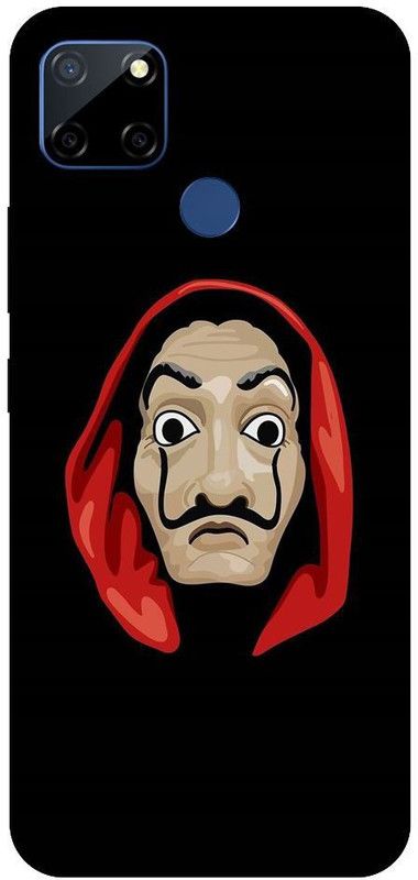 URCHIN Back Cover for Realme C12 Money Heist, Money heist logo, Money heist mask  (Multicolor, Shock Proof, Pack of: 1)