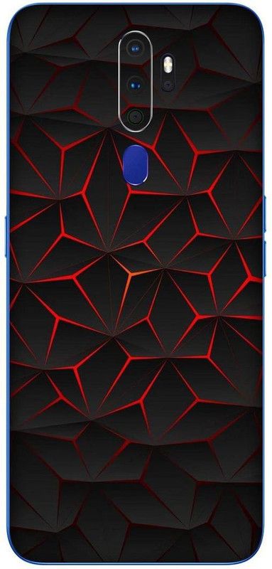 FCS OPPO A9 2020 Mobile Skin  (Black, Red)
