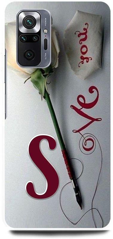FRONK Back Cover for REDMI Note 10 Pro Max, S, NAME, LETTER, ALPHABET, LOVE  (Silver, Hard Case, Pack of: 1)
