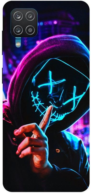 THE NARAYANA COLLECTIONS Back Cover for SAMSUNG GALAXY F12-NEON,SMILE,MASK,MARSHMELLO,JOKER  (Multicolor, Hard Case, Pack of: 1)