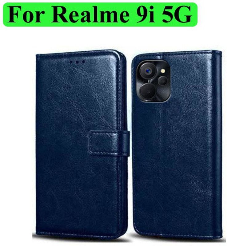 Wynhard Flip Cover for Realme 9i 5G  (Blue, Grip Case, Pack of: 1)
