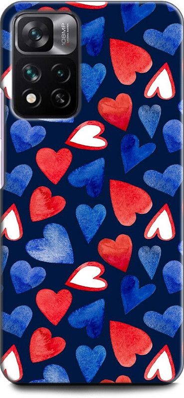 KEYCENT Back Cover for Xiaomi 11i 5G LOVE, AMOR, TOGETHER, HEART, RED, PINK  (Multicolor, Shock Proof, Pack of: 1)