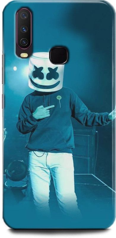 INDICRAFT Back Cover for Vivo Y17, Vivo 1902, Marshmello, Printed  (Multicolor, Shock Proof, Pack of: 1)