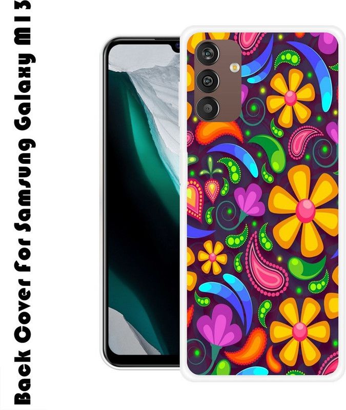 INDIALAND Back Cover for Samsung Galaxy M13 4G  (Multicolor, Grip Case, Silicon, Pack of: 1)