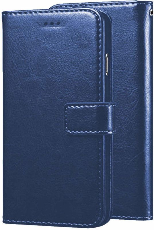 Frazil Flip Cover for Motorola E7 Power  (Blue, Cases with Holder, Pack of: 1)