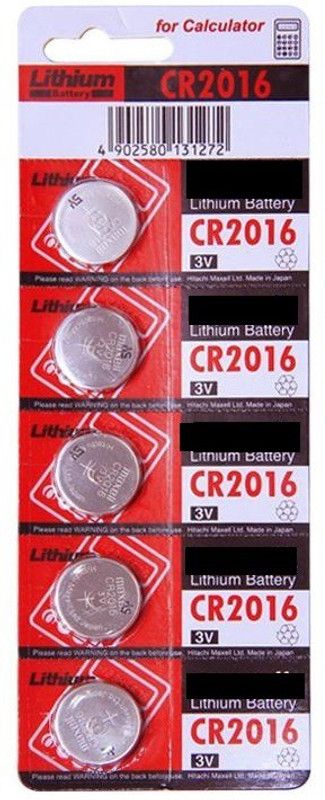 Divye Electronics Solutions CR2016 3V Lithium Button Coin Cell (5 Pcs) Battery  (Pack of 5)