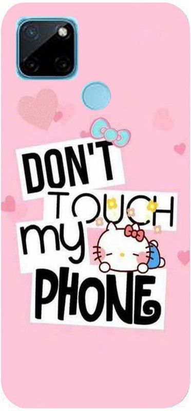 Golden Mask Back Cover for Sky Hawk Back Cover For Realme C21Y Hello Kitty With Don’t Touch My Phone  (Multicolor, Waterproof, Silicon, Pack of: 1)