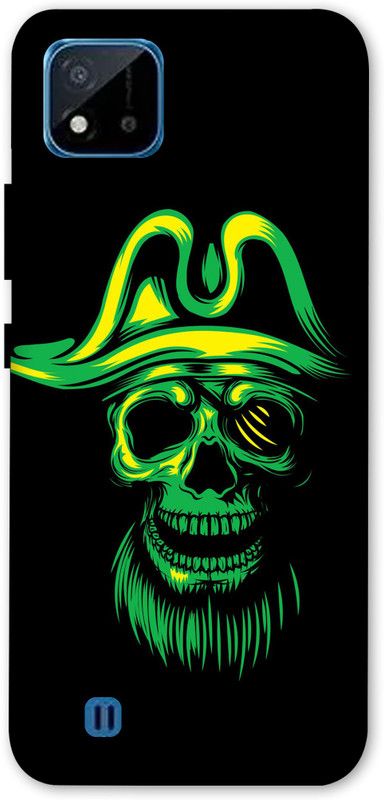 OPSHOPEE.COM Back Cover for Realme C20  (Black, Green)