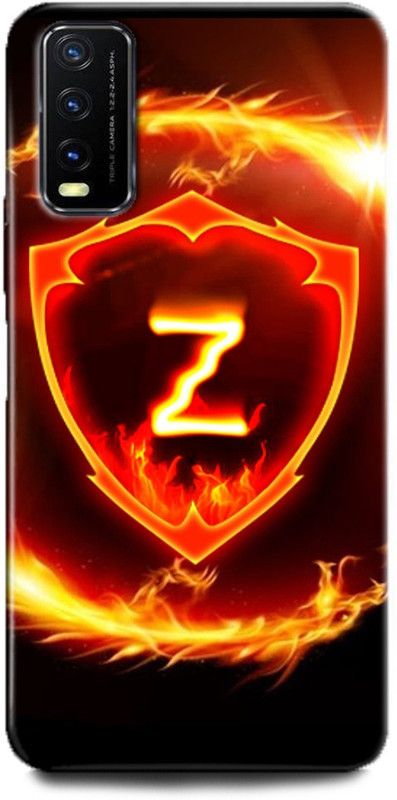 INDICRAFT Back Cover for Vivo Y12G, V2068 Z, Z LETTER, FIRE, Z NAME, Z ALPHABET  (Multicolor, Dual Protection, Pack of: 1)