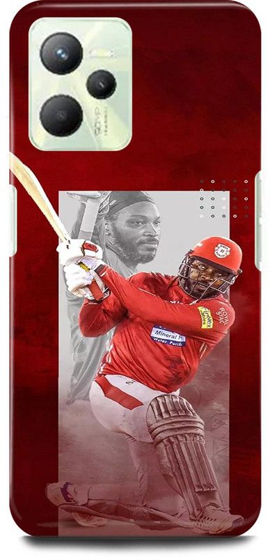 play fast Back Cover for Realme C35, RMX3511 CHRIS, GAYLE, WEST, INDIES, PLAYER, 333, RCB  (Red, Hard Case, Pack of: 1)