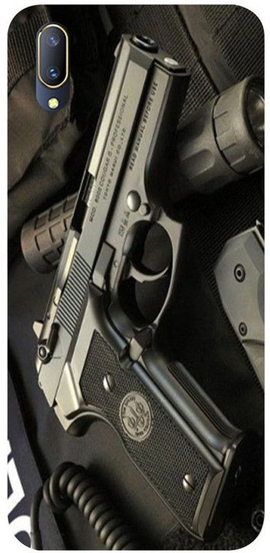 Golden Mask Back Cover for Vivo V11 Pro Pistol  (Multicolor, Waterproof, Silicon, Pack of: 1)