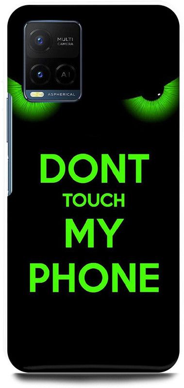 play fast Back Cover for Vivo Y21A, V2149 DON’T, TOUCH, MY, PHONE  (Green, Hard Case)