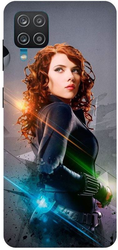 THE NARAYANA COLLECTIONS Back Cover for SAMSUNG GALAXY F32-NATASHA,NED,AVENGERS,BLACK,WIDOW  (Multicolor, Hard Case, Pack of: 1)