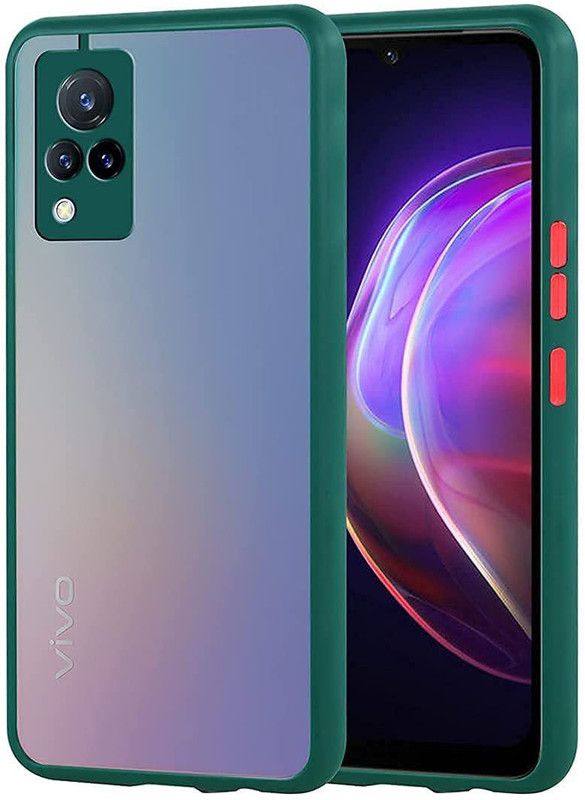 Apurb store Back Cover for Vivo V21  (Green, Shock Proof, Pack of: 1)