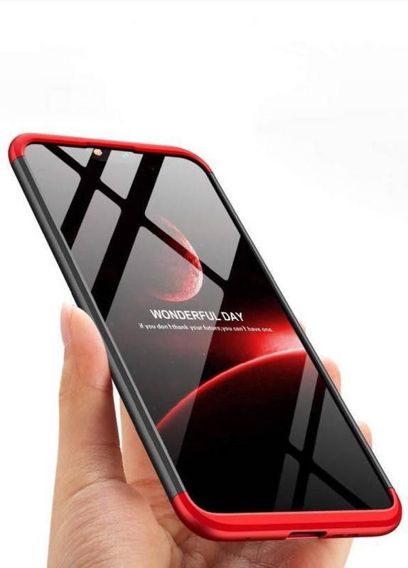 MOBIRUSH Front & Back Case for POCO F1  (Red, Dual Protection)