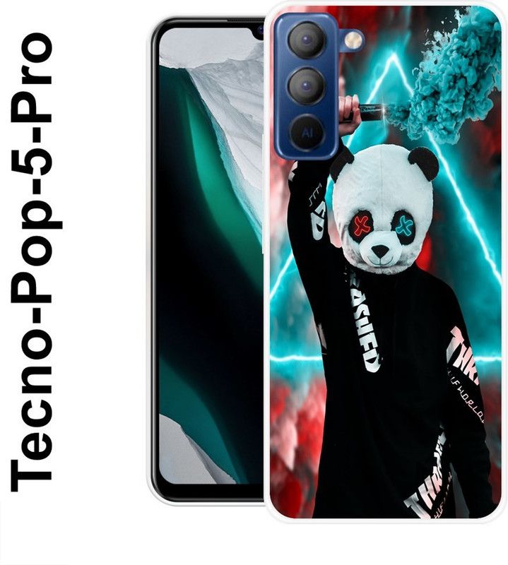 INDIALAND Back Cover for Tecno Pop 5 Pro  (Multicolor, Silicon)