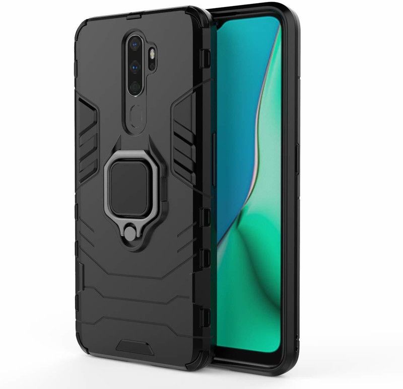 LINASO Back Cover for Oppo A5  (Black, Pack of: 1)