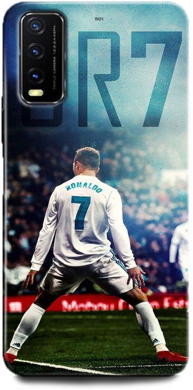 INDICRAFT Back Cover for Vivo Y12G, V2068 CRISTIANO RONALDO, CR-7, REAL MADRID, FOOTBALL, SPORTS  (Multicolor, Dual Protection, Pack of: 1)