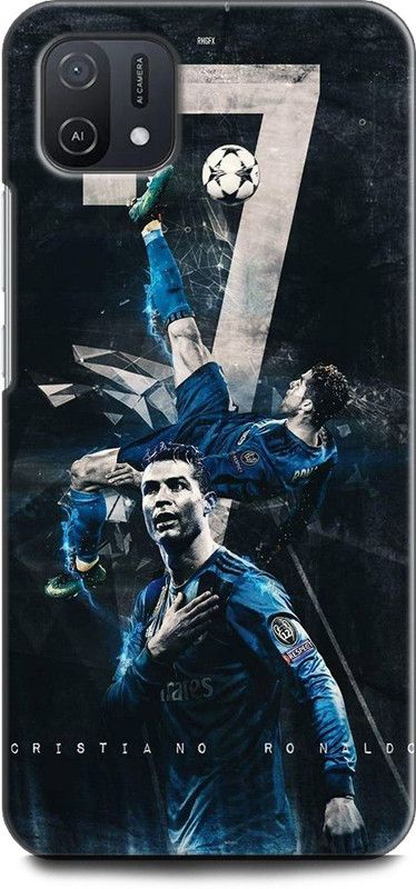 INDICRAFT Back Cover for OPPO A16e, CPH2421 CRISTIANO RONALDO, CR-7, REAL MADRID, FOOTBALL  (Multicolor, Shock Proof, Pack of: 1)