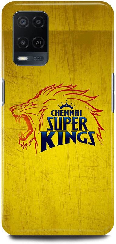 FRONK Back Cover for OPPO A54, CPH2239, CHENNAI, SUPER, KINGS, IPL, TEAM, LOGO  (Yellow, Hard Case, Pack of: 1)