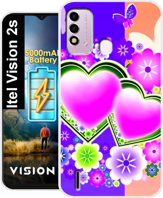 Tokito Back Cover for Itel Vision 2s Back Cover  (Multicolor, Grip Case, Silicon, Pack of: 1)