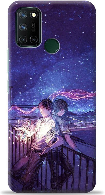 Loffar Back Cover for Realme 7i  (Blue, Shock Proof, Pack of: 1)