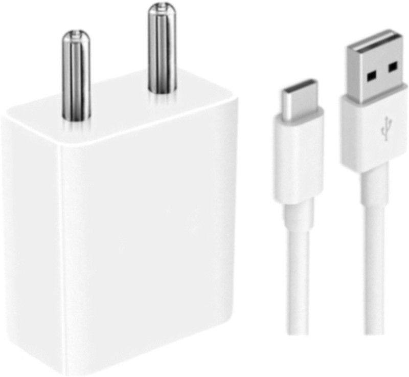 Shopdeal 18 W Adaptive Charging 2.4 A Mobile Type-C Charger For Lenovo Z5s QC 3.0, Rapid, MI, VOOC, AFC Charger with Detachable Cable  (White, Cable Included)
