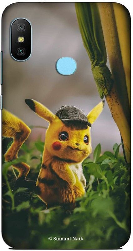 CROKIAN Back Cover for Redmi 6 Pro Pikachu Back Cover  (Multicolor, Hard Case, Pack of: 1)