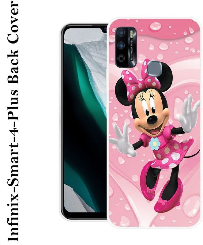 BAGRA Back Cover for Infinix Smart 4 Plus  (Pink, Grip Case, Silicon)