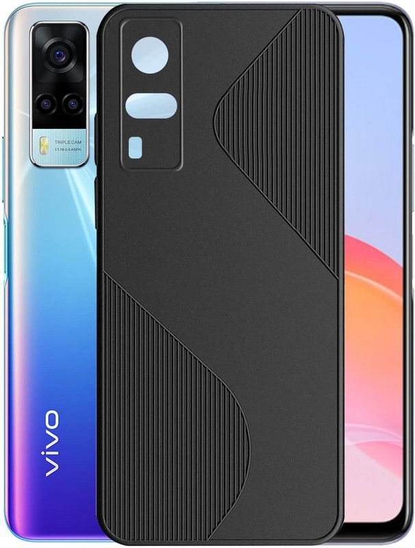Flipkart SmartBuy Back Cover for vivo Y55s 5G  (Black, Silicon, Pack of: 1)
