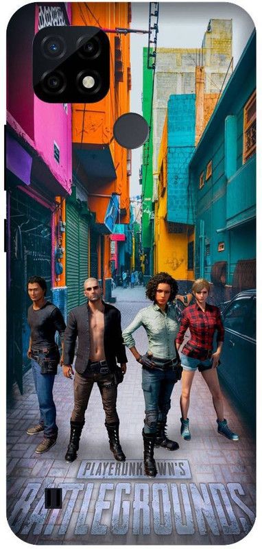 Yoprint Back Cover for Realme C21y pubg players Printed back Cover  (Multicolor, Hard Case, Pack of: 1)