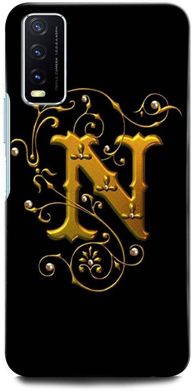 GRAFIQE Back Cover for Vivo Y20A V2101 N, N LETTER, N ALPHABET, N DESIGN  (Multicolor, Shock Proof, Pack of: 1)