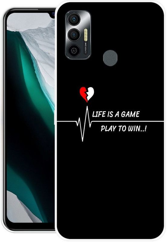 KUDI Back Cover for Tecno Spark 7, Tecno Spark 7T  (Black, Grip Case, Silicon)