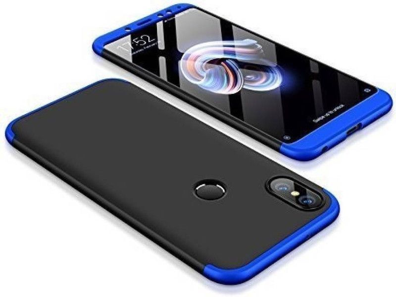 Coverage Front & Back Case for Honor 10 Lite  (Blue, Black, Dual Protection, Pack of: 1)