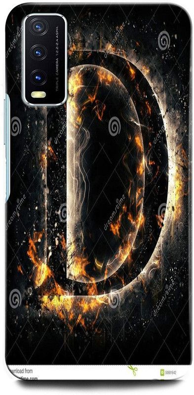 GRAFIQE Back Cover for Vivo Y20A V2101 D, D LETTER, D ALPHABET, D DESIGN  (Multicolor, Shock Proof, Pack of: 1)