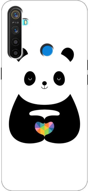 royal eshop 15 Back Cover for Realme 5i  (Black, White, Shock Proof, Silicon, Pack of: 1)
