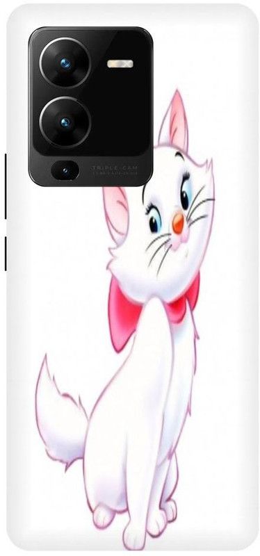 softcrash Back Cover for Vivo V25 Pro 5G  (White, Pink, Pack of: 1)