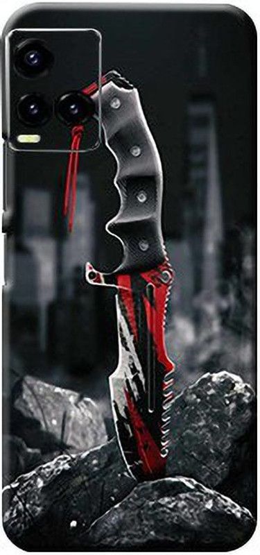 BugguSkin Killer Knife Vivo Y33 S Back skin Guard, Vivo Y33 S Mobile Skin  (Ultra Killer Knife Skin With Matte Finish, Matte Skin (Back+Side+Camera))
